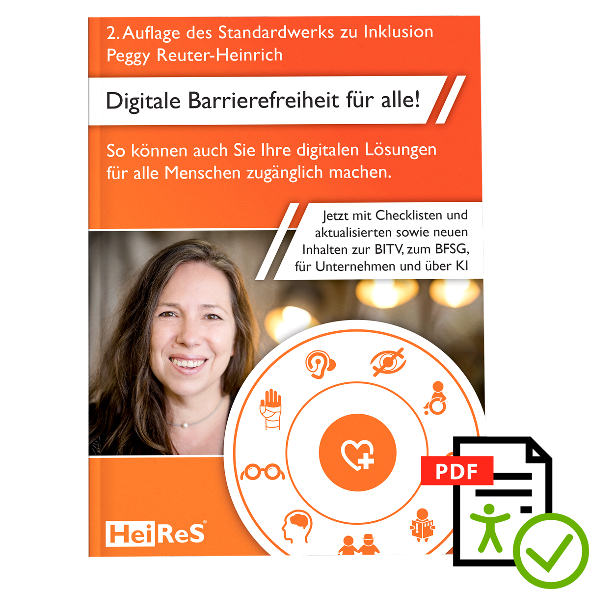 Coverbild der 2. Auflage des Buches Digitale Barrierefreiheit für alle! von Peggy Reuter-Heinrich